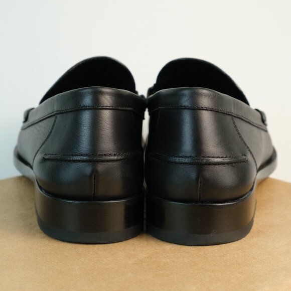 Fendi Men’s Tonal FF-Monogram Leather O’Lock Loafers, Black, US 9/EU 42 - Picture 6 of 11